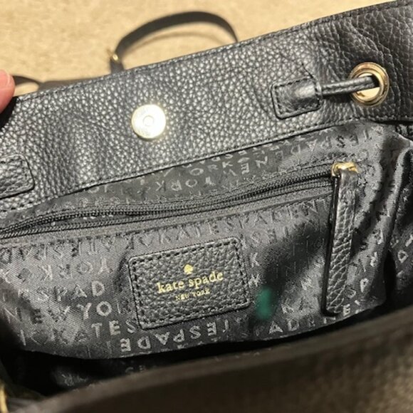 Kate Spade Mulberry Street Small Breezy Black Pebbled Flap Leather Backpack main image 15